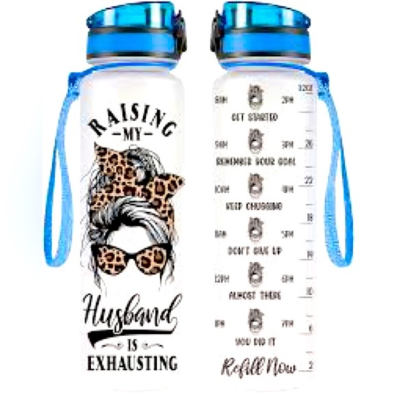 Raising my husband is exhausting, 32 ounce water bottle .. - Picture 1 of 4